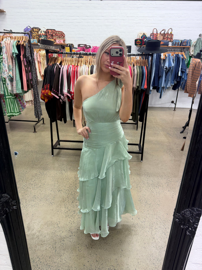 Florence Dress - Shimmer Sage