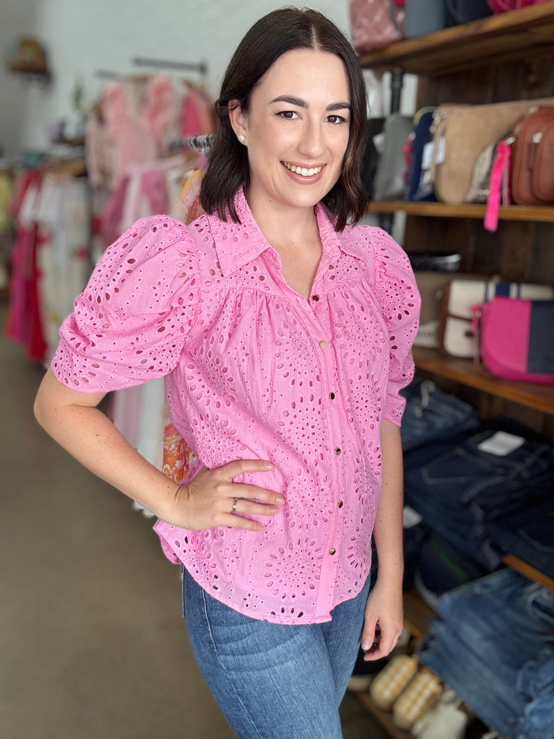 Lacy Top - Pink