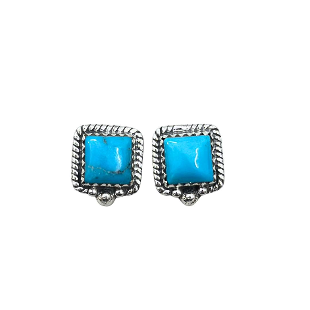 Western Earrings - Brumby Turquoise Stud