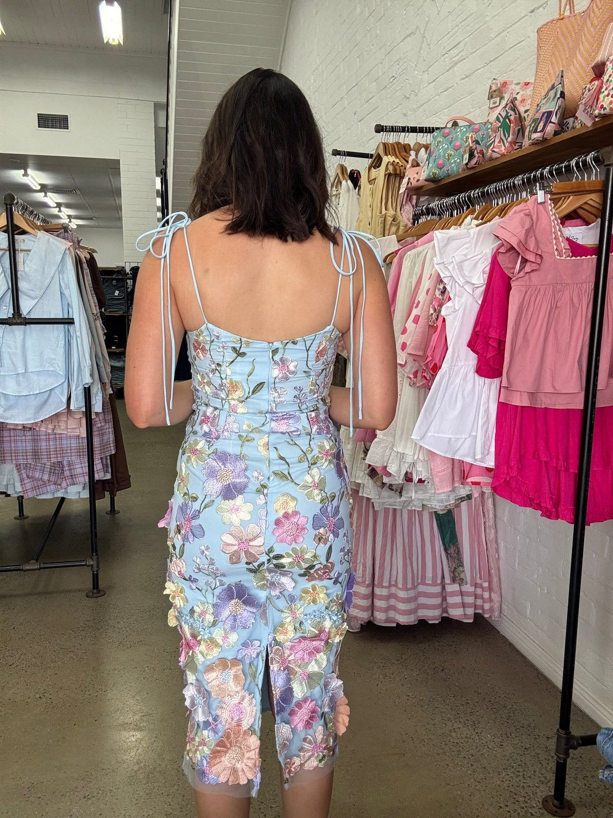 Daisy Midi Dress - Blue Floral
