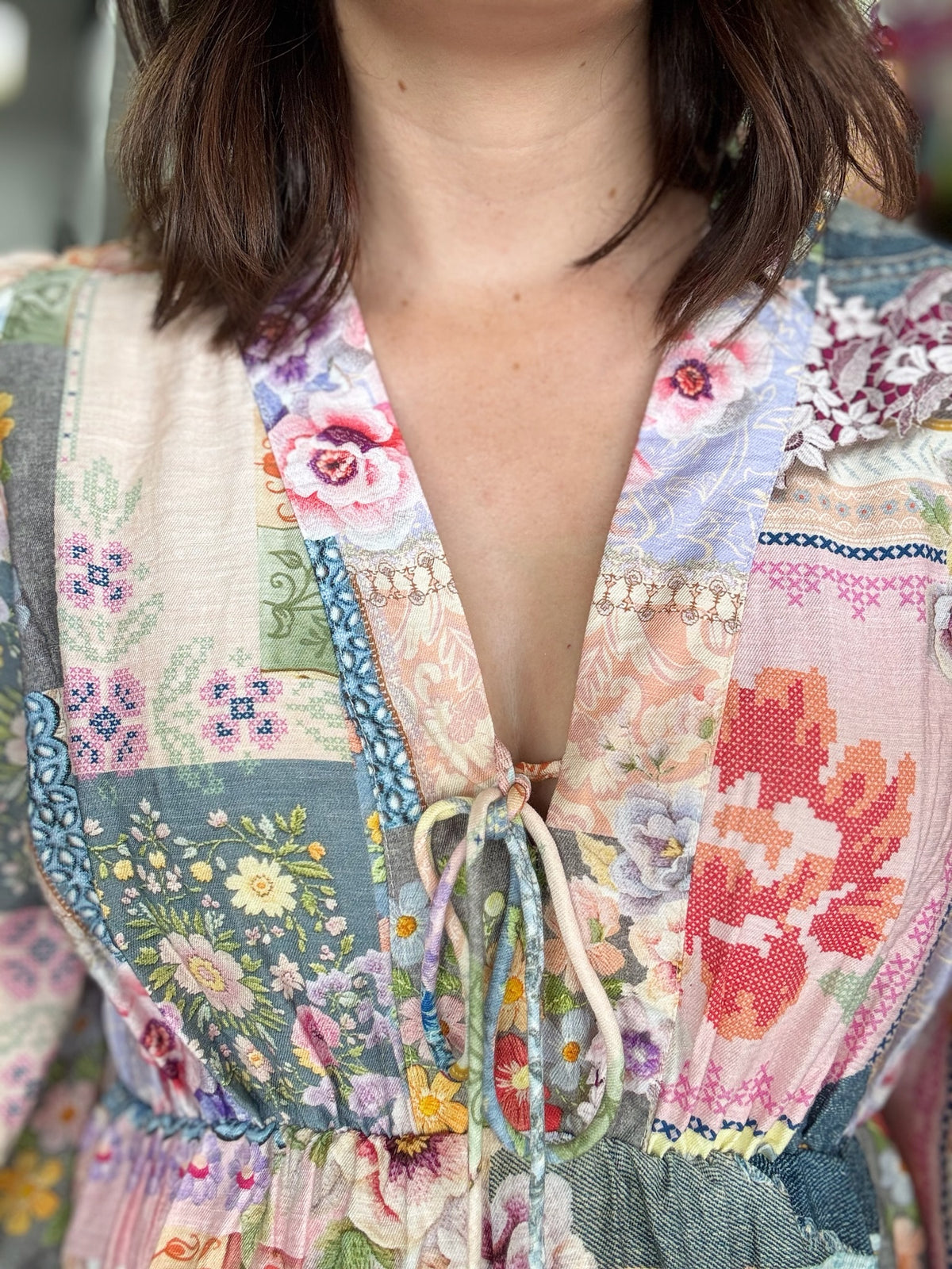 Kathryn Blouse - Floral Patchwork