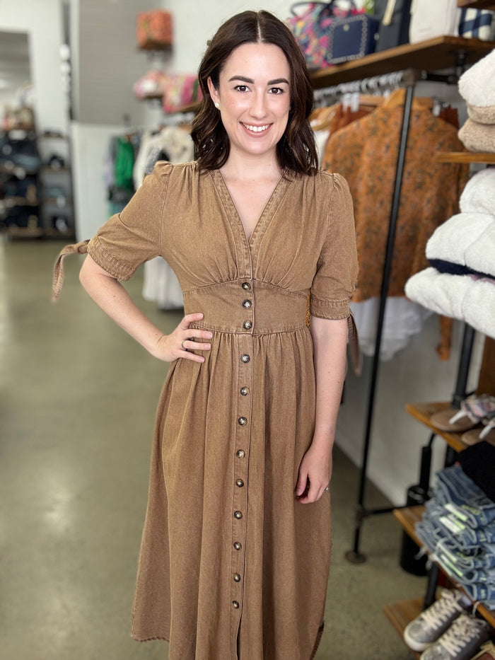 Everleigh Dress - Caramel