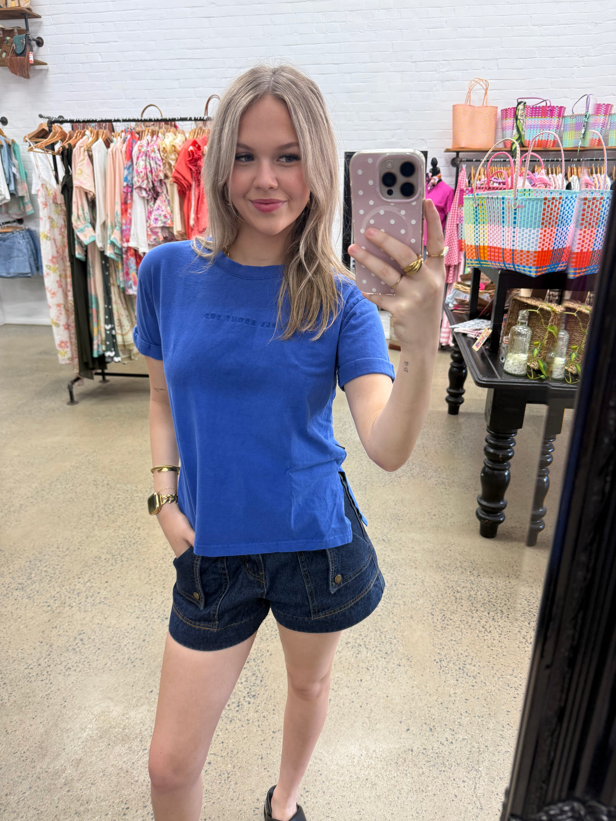 AAE Washed Tee - Cobalt