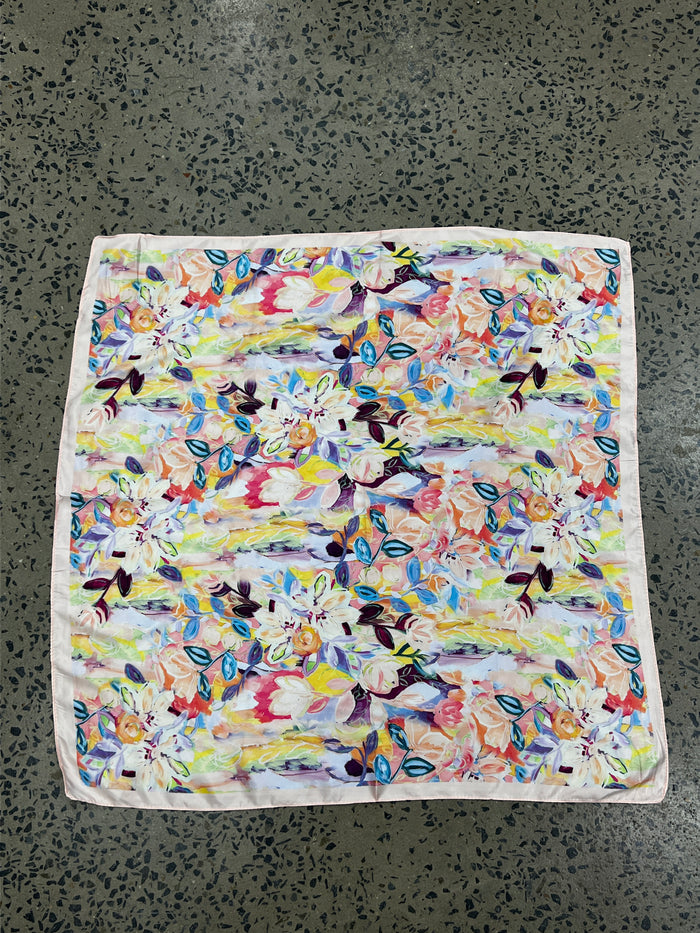 Western Wild Rag - Floral (Peach)