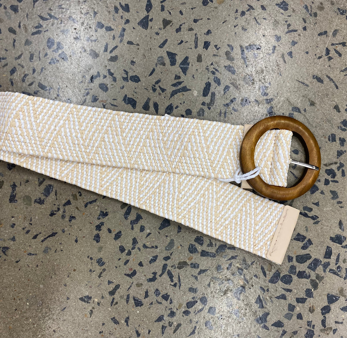 Boutique Belt - Sand & Cream