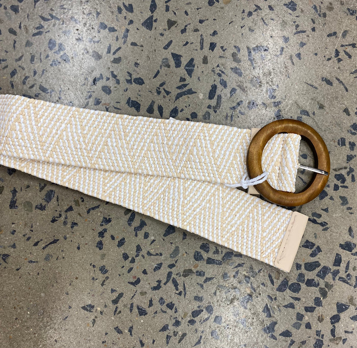 Boutique Belt - Sand & Cream