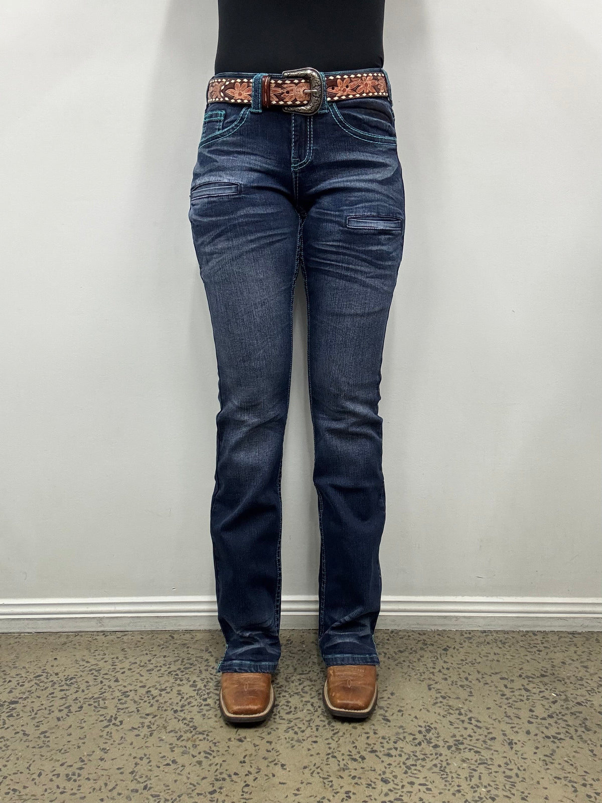 Cowgirl Tuff Jeans - Colorful Bootstitch