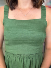 Eden Ruched Mini Dress - Olive