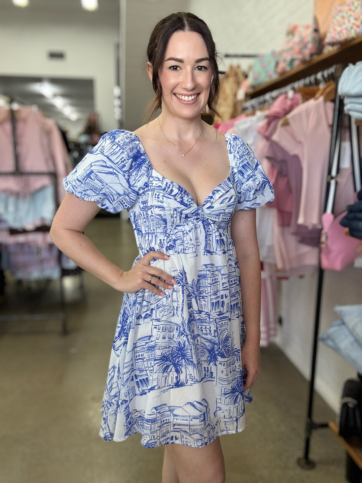 Freya Dress - Coastal Blue