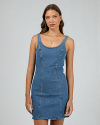 Alexandra Mini Dress - Blue Denim