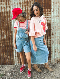 Madison Denim Overalls - Light Blue