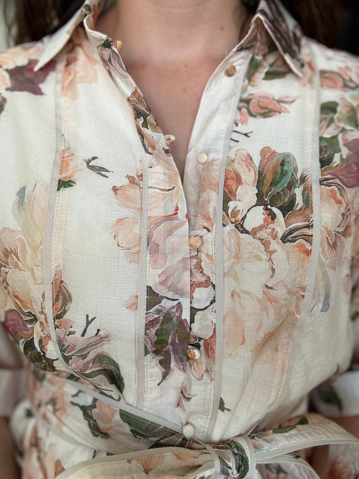 Lila Dress - Brown Floral