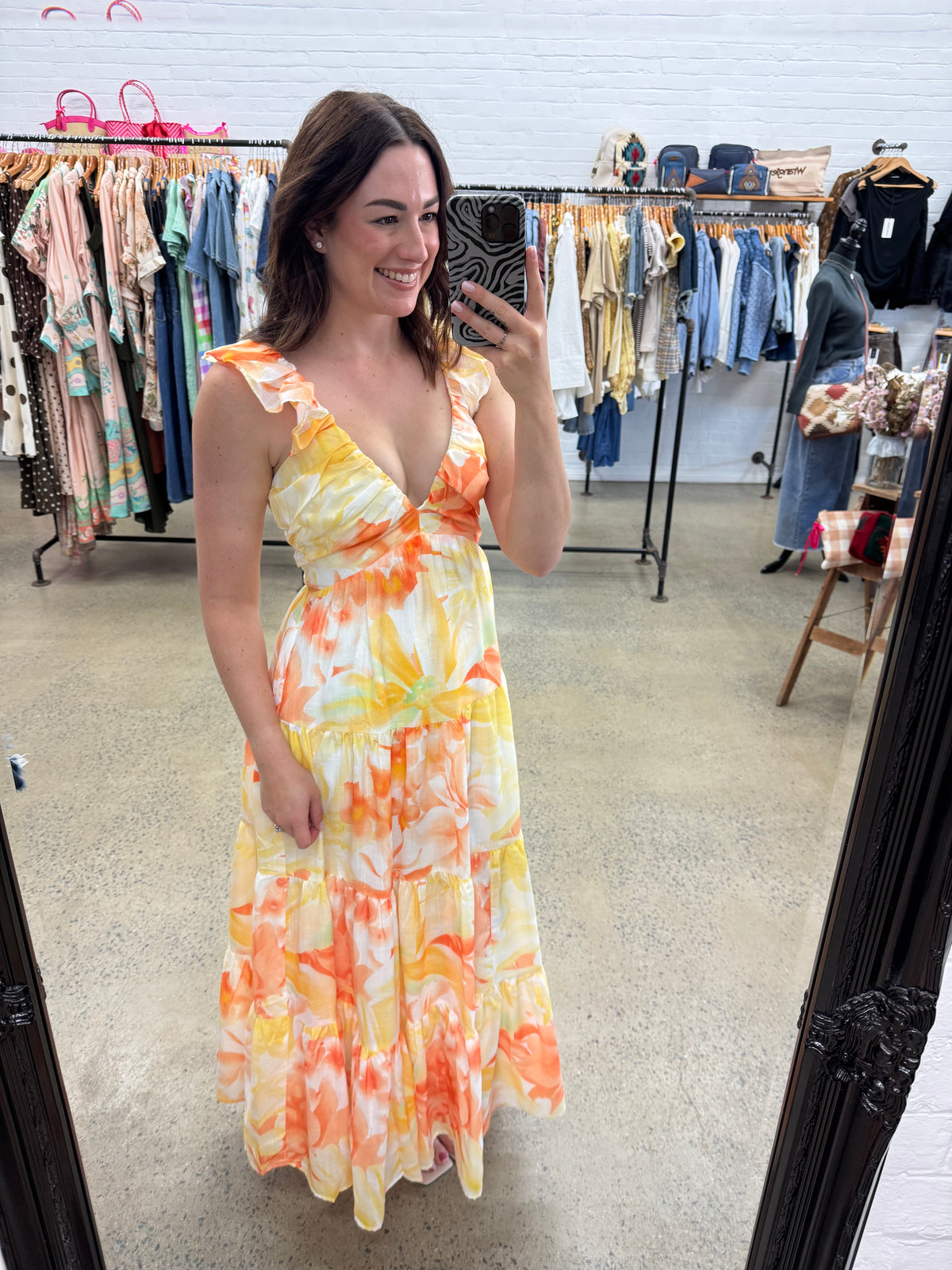 Aurora Maxi Dress - Yellow Floral