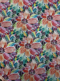Western Wild Rag - Floral (Peach Orange)