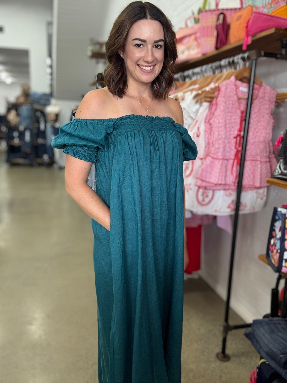 Magnolia Maxi Dress - Teal
