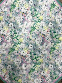 Western Wild Rag - Watercolour Flowers (Green)