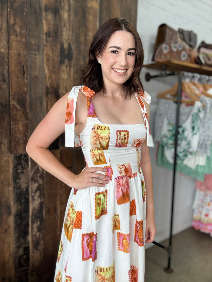 Dalia Dress - Holiday Print