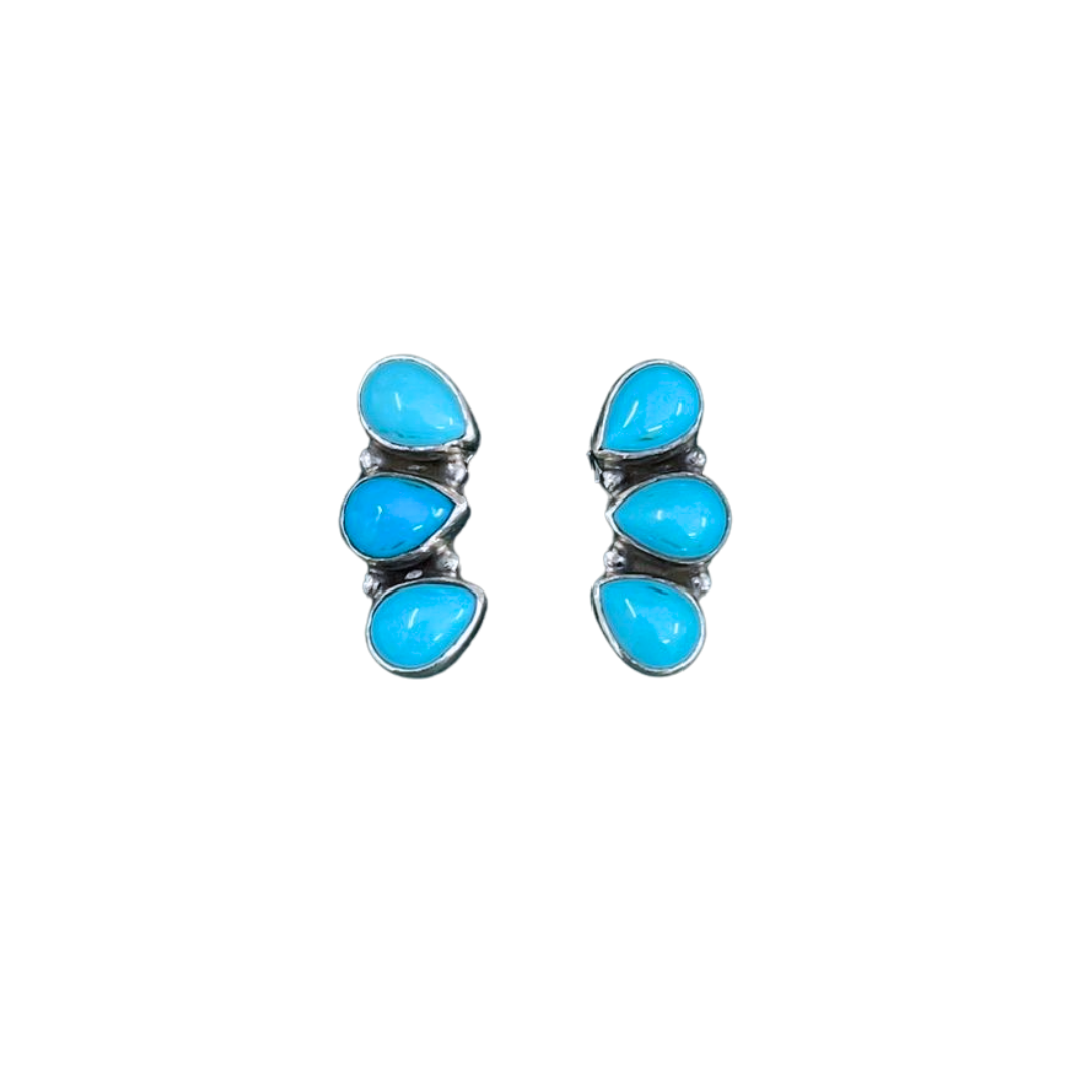 Western Earrings - Alpine Turquoise Stud