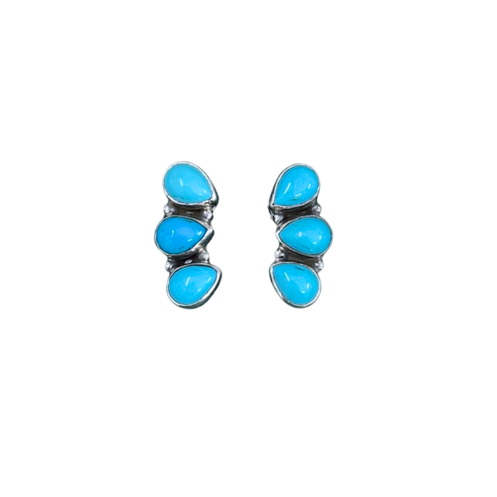 Western Earrings - Alpine Turquoise Stud