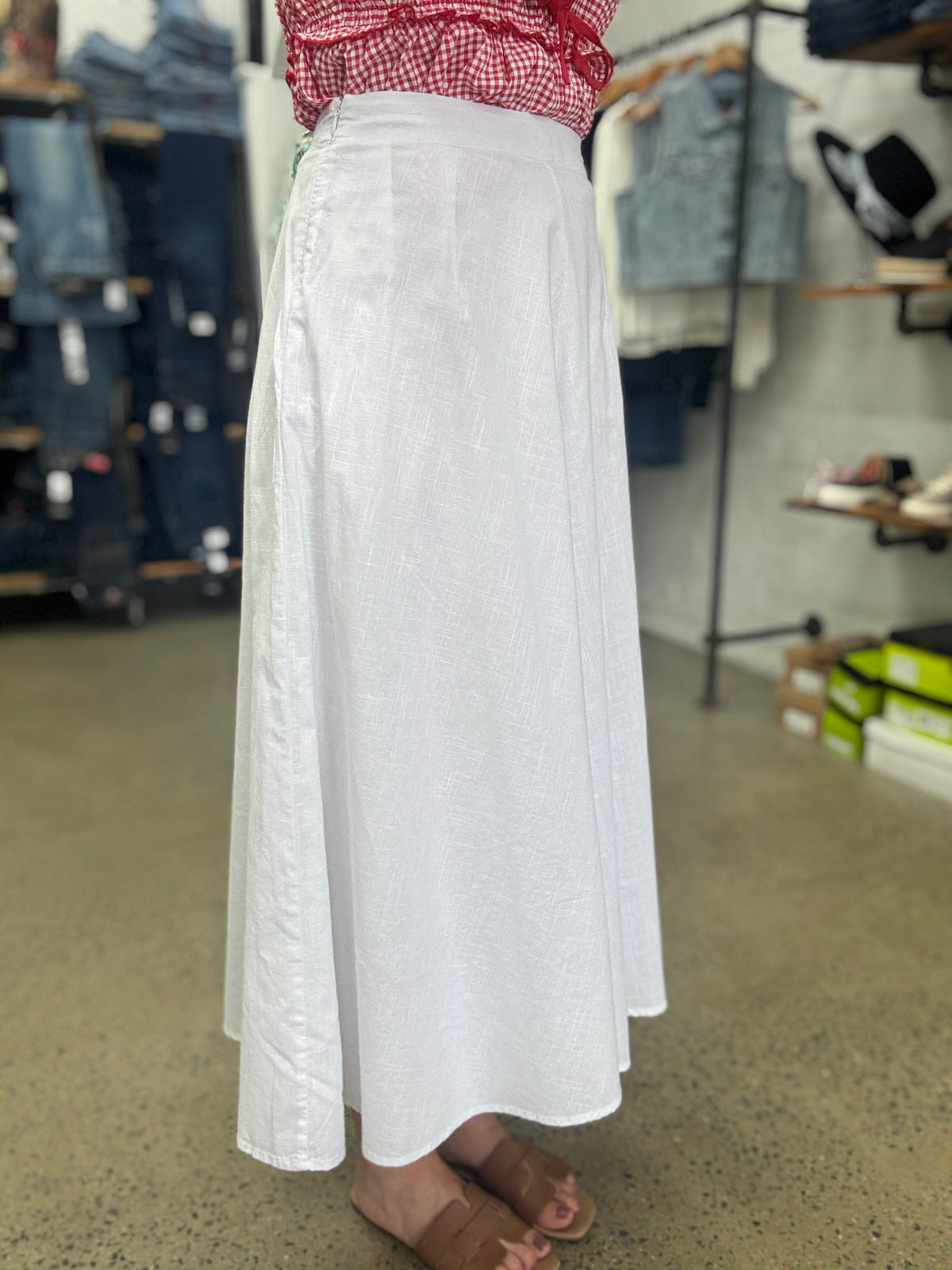 Ricky Maxi Skirt - White