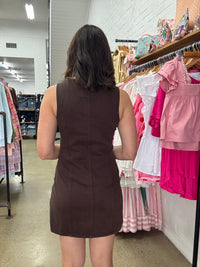 Peta Mini Dress - Brown