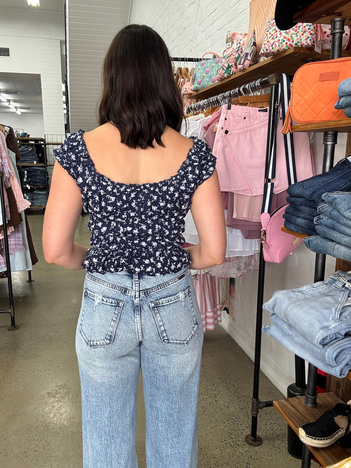 Clarabelle Floral Top - Blue