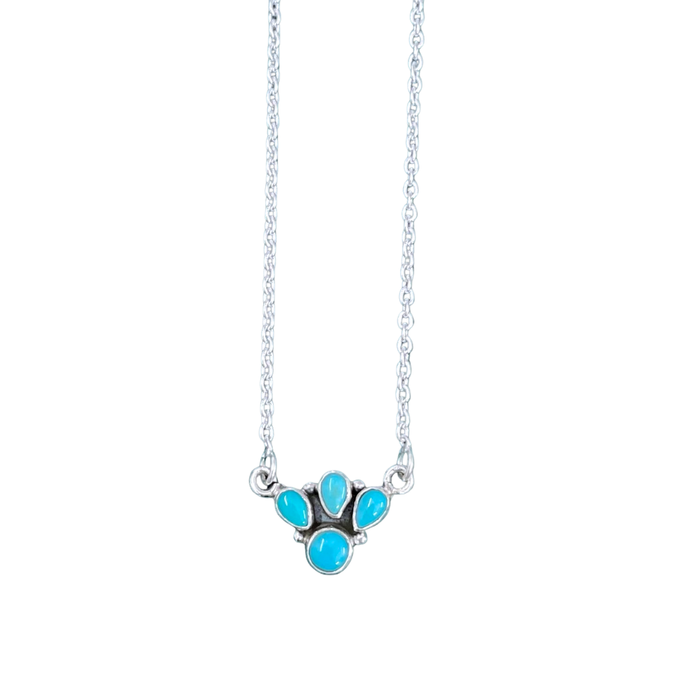 Sunrise Necklace - Turquoise & Silver