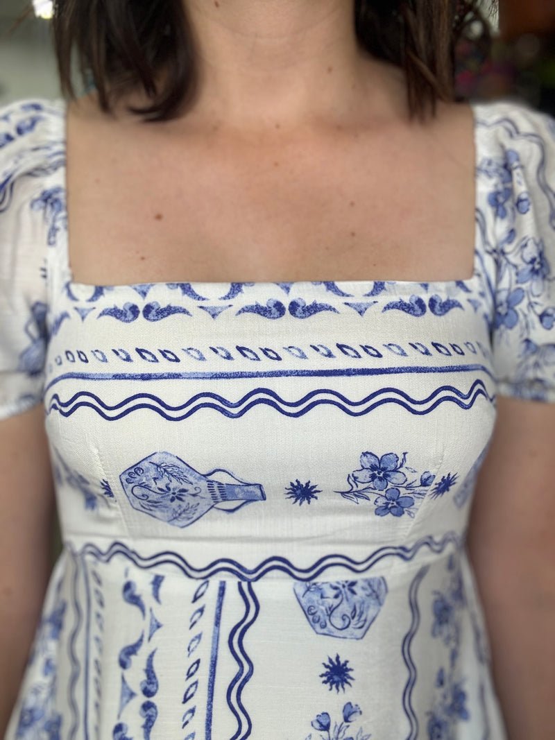 Randie Maxi Dress - Blue Print