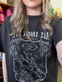 Cowgirl Relaxed Tee - Black