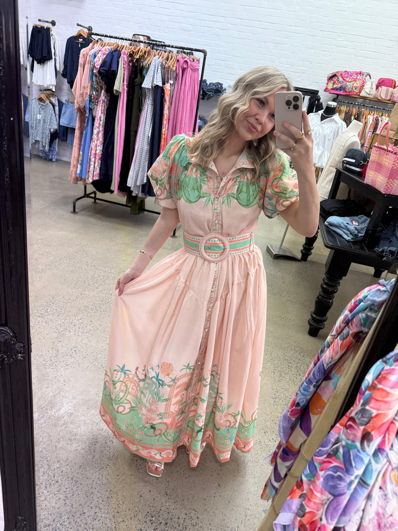 Kaylia Maxi Dress - Pink Tropical