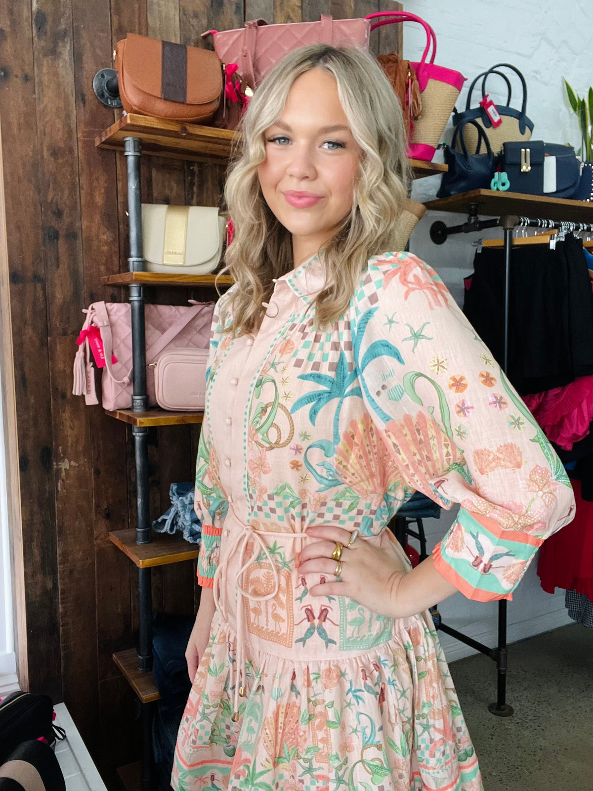 Elliana Dress - Tropical Print