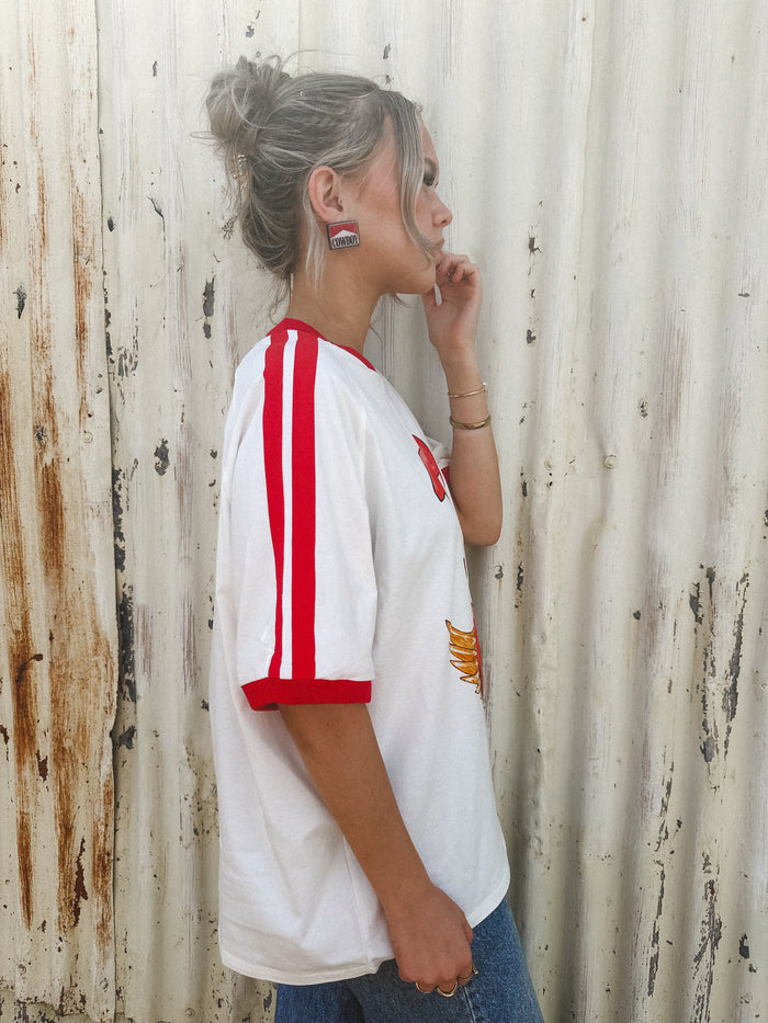 Lucky Eleven Oversized Tee - White