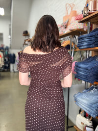 Aspen Maxi Dress - Chocolate Polka Dot