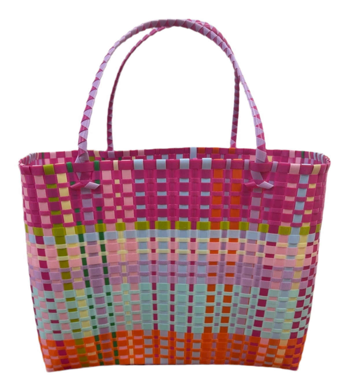 Recycled Plastic Large Tote Bag - Vibrant