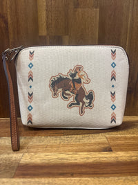 Catchfly Cosmetic Pouch - Bronco Cowgirl