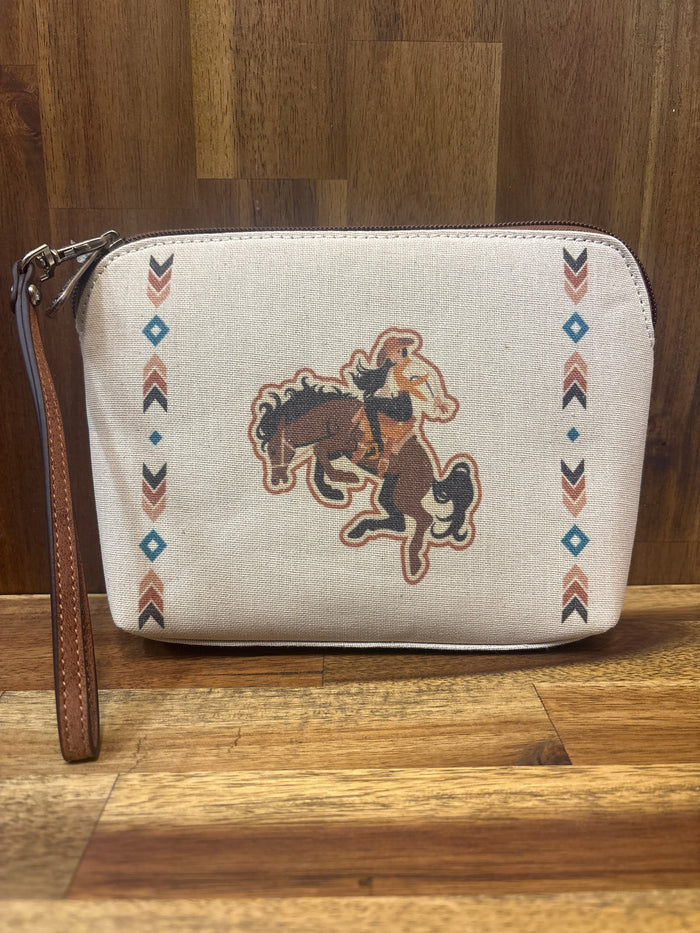 Catchfly Cosmetic Pouch - Bronco Cowgirl
