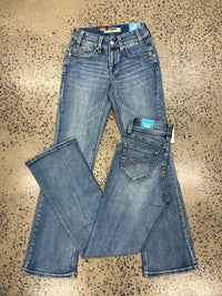 Rock & Roll Cowgirl Jeans - BW4RD09087 - Curve Embroidery Mid Rise Riding Fit