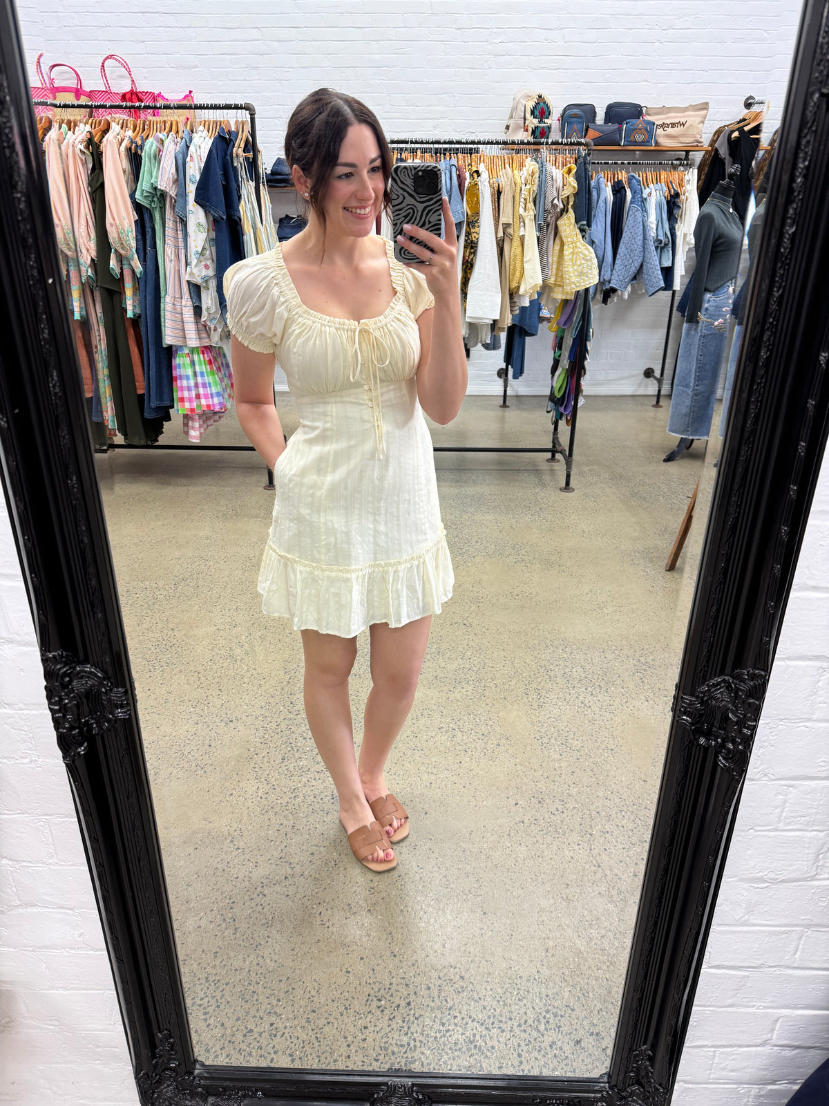 Shayan Mini Dress - Yellow
