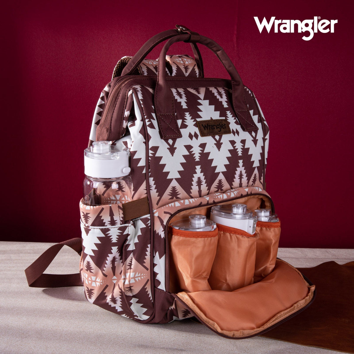 Wrangler Allover Aztec Dual Sided Backpack (WG2204-9110BR)