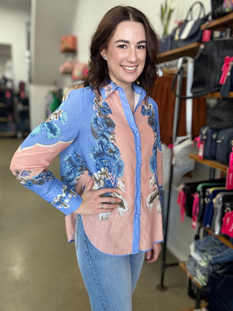 Mabel Top - Willow Blue