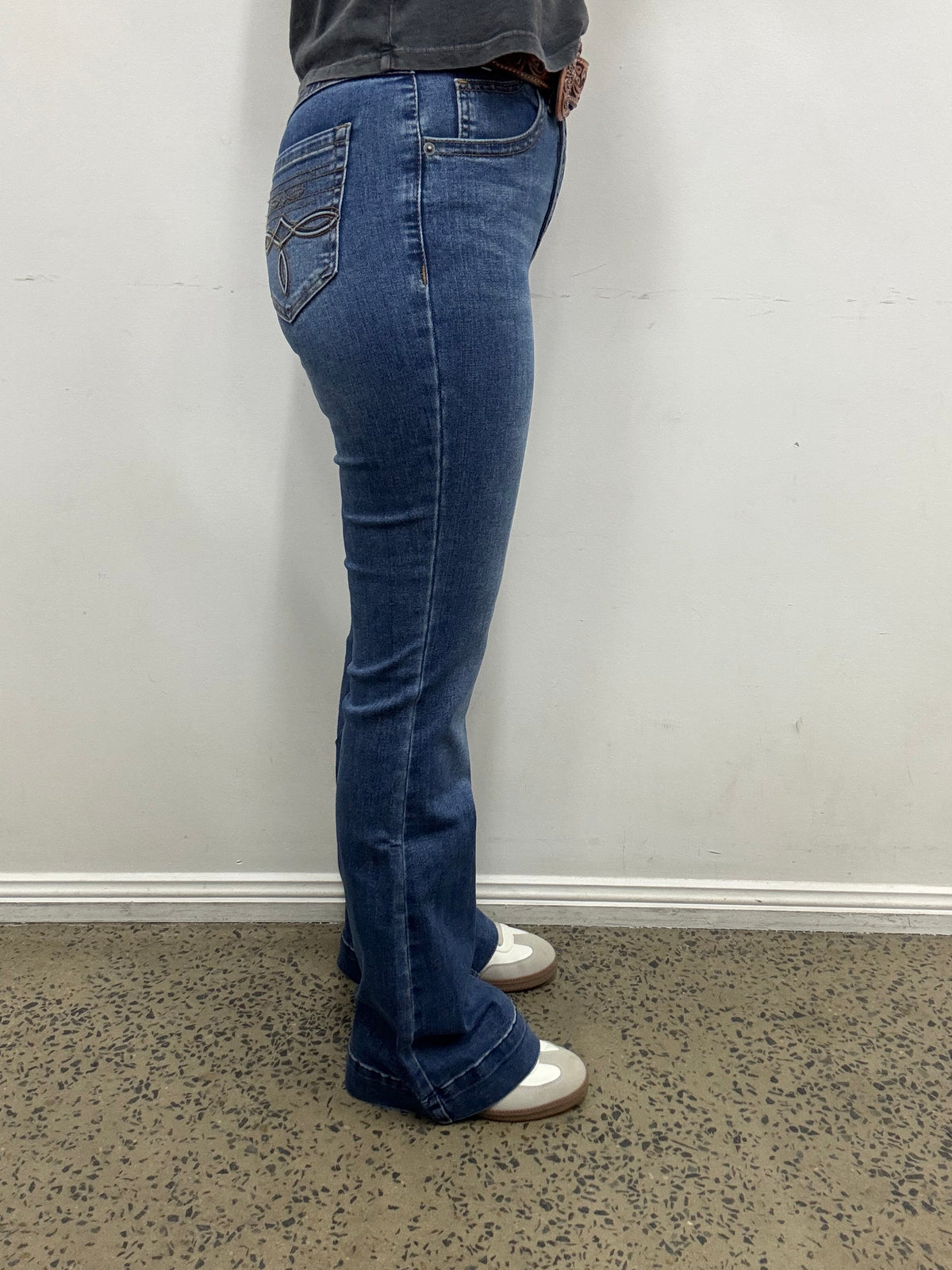 Rock & Roll Cowgirl Jeans - BW5HD07884 - Raised Denim High Rise Trouser