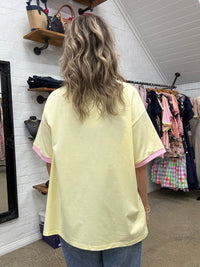 Cowgirls & Cocktails Oversized Tee - Yellow