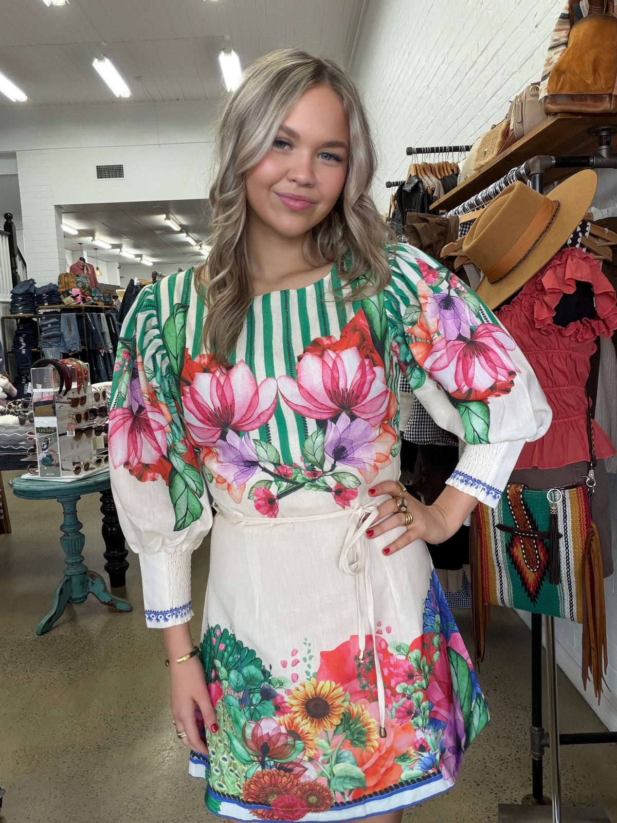 Love Me Not Mini Dress - Garden Floral