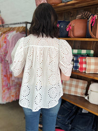 Lacy Top - White