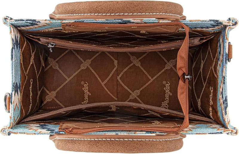 Wrangler Aztec Distressed Print Tote - Jean (WG221-8120JN)