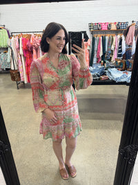 Georgia Dress - Pink Paisley