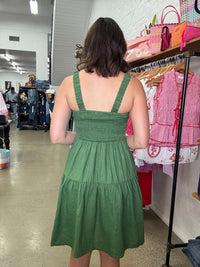 Eden Ruched Mini Dress - Olive