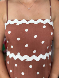 Sagey Maxi Dress - Rust Polka Dot