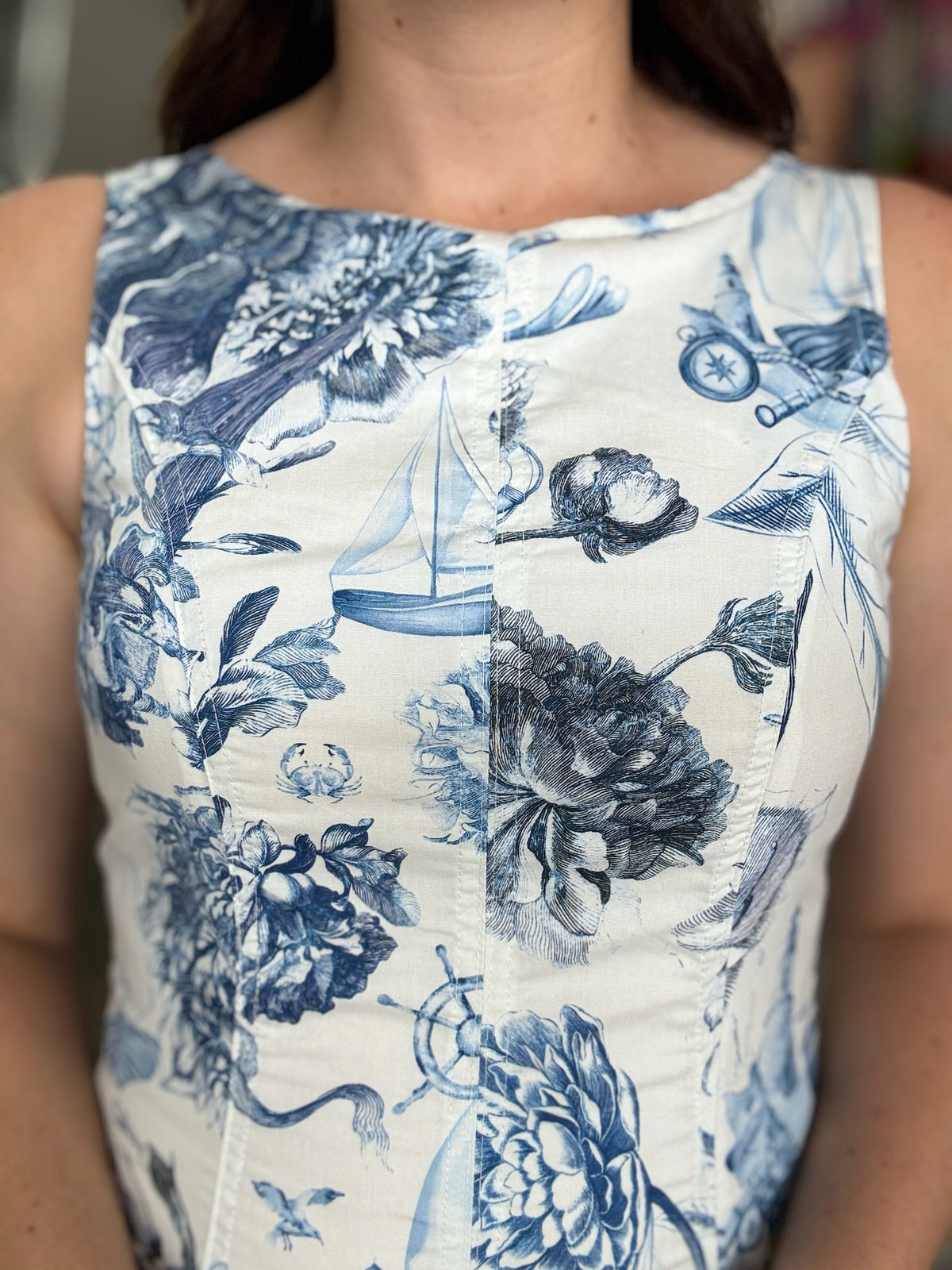 Marina Doll Dress - Coastal Print