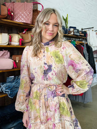 Lillith Mini Dress - Lilac Floral